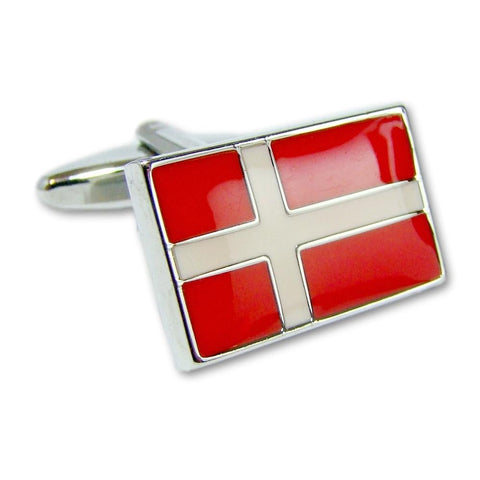 Manchetknopen Vlag Denemarken
