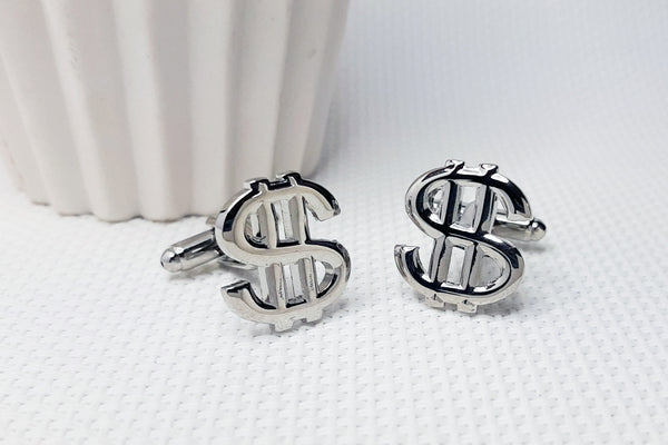 Manchetknopen Dollar Zilverkleurig