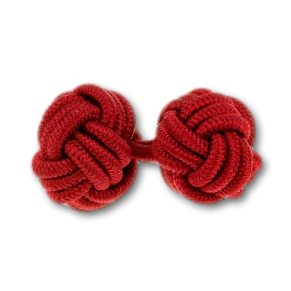 Manchetknopen Rood (donker) Gevlochten