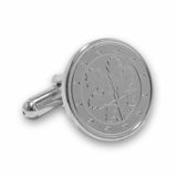 Manchetknopen gemaakt van 1 Eurocent Eikentwijg *** 2002 - 2003 - 2004