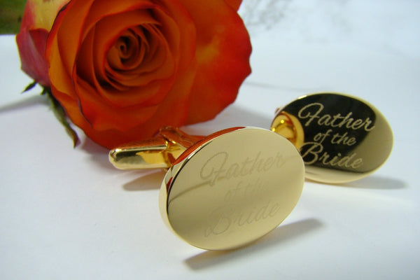 Manchetknopen Goudkleurig Father Of The Bride gravure