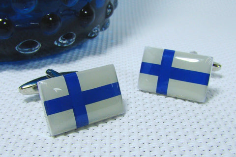 Manchetknopen Vlag Finland