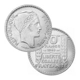 Zilveren Sleutelhanger met 10 Francs Frankrijk