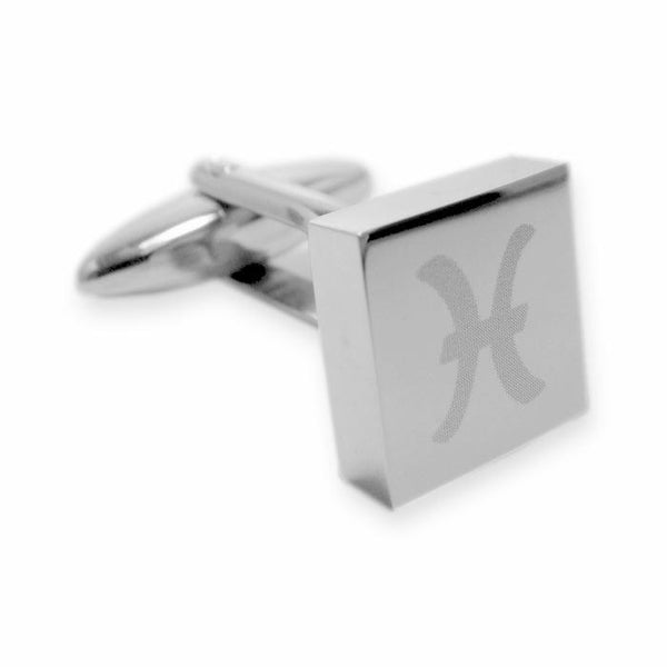 Manchetknoop Horoscoop Vissen Gegraveerd (PER STUK)