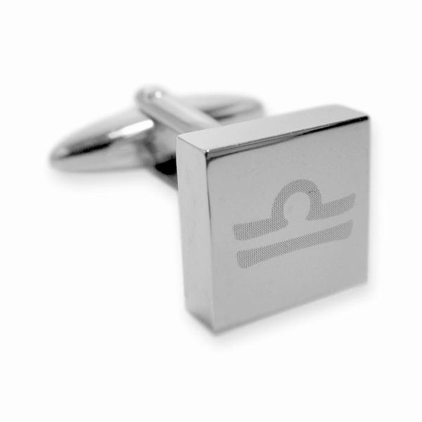 Manchetknoop Horoscoop Weegschaal gegraveerd (PER STUK)