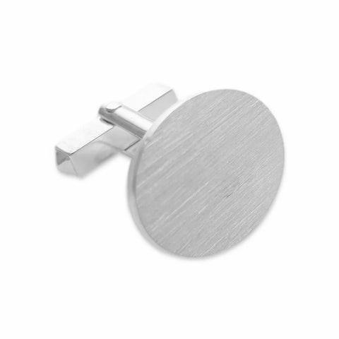 Zilveren Manchetknopen Ovaal met Logogravure - Sterling Zilver