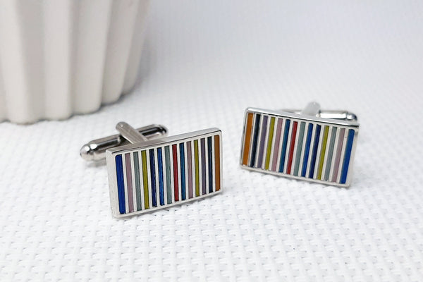 Manchetknopen Gekleurde strepen