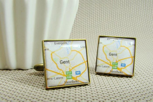 Manchetknopen Google Maps Gent