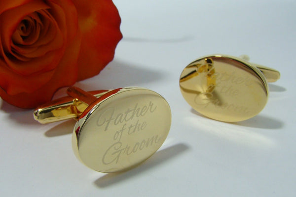 Manchetknopen Goudkleurig Father Of The Groom gravure