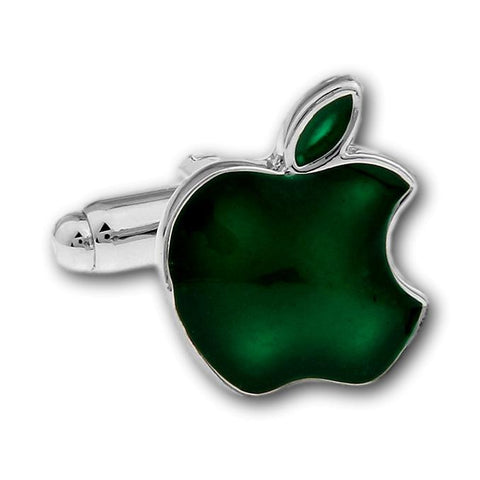 Manchetknopen Apple Groen