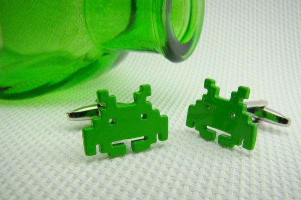 Manchetknopen Space Invaders