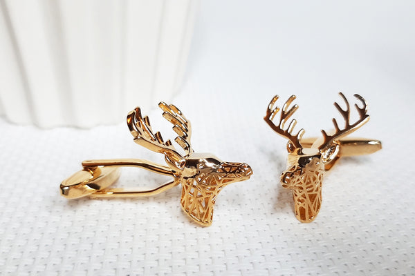 Manchetknopen Hert Goudkleurig