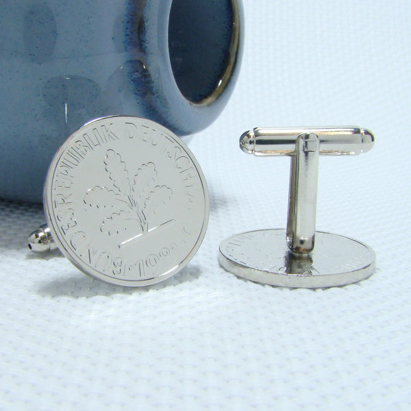 Manchetknopen Duitsland gemaakt van 50 Pfennig 1981