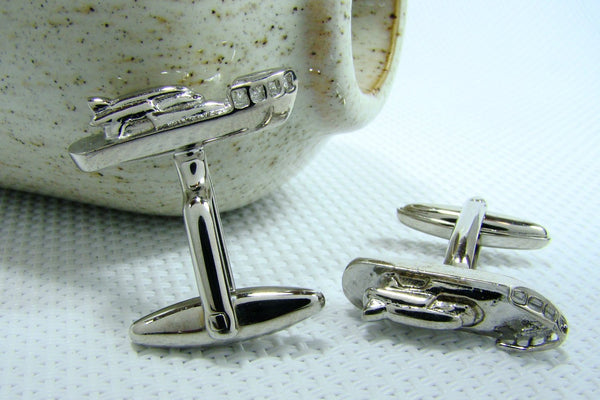 Manchetknopen Zilverkleurig Jacht