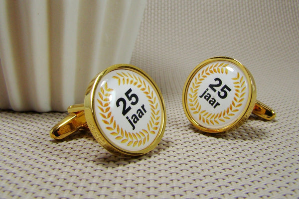Manchetknopen 25 Jarig Jubileum