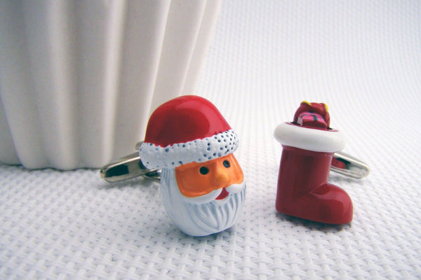 Manchetknopen Kerstman & Kerst sok