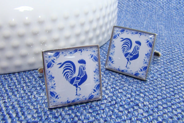 Manchetknopen Haan Delfts Blauw