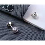 Zilveren Manchetknopen Rope vier banen - Sterling Zilver