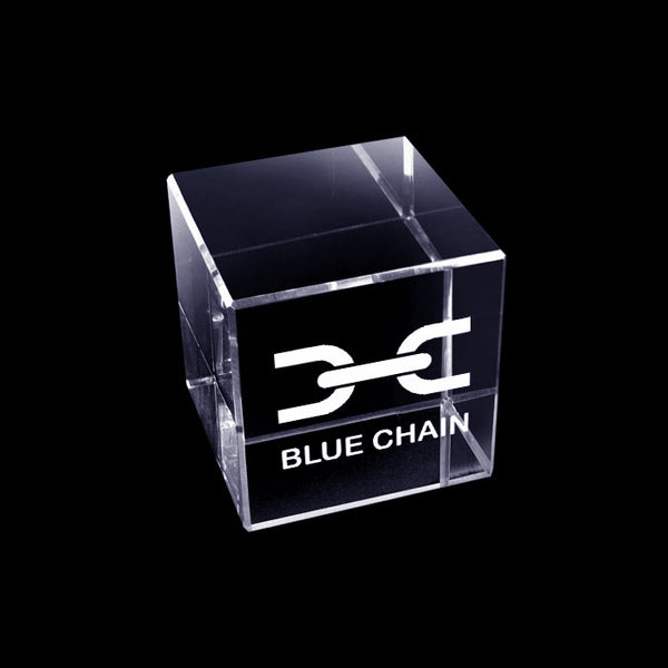 Glasgeschenk Kubus - 40x40x40 mm  - met gravure naar keuze