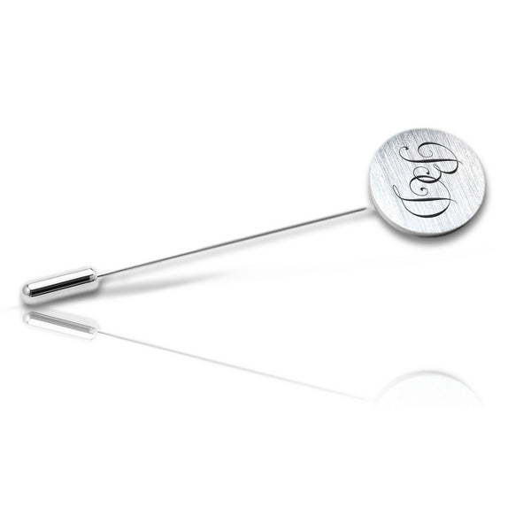 Reversspeld Rond Mat met Lettergravure - Echt Zilver