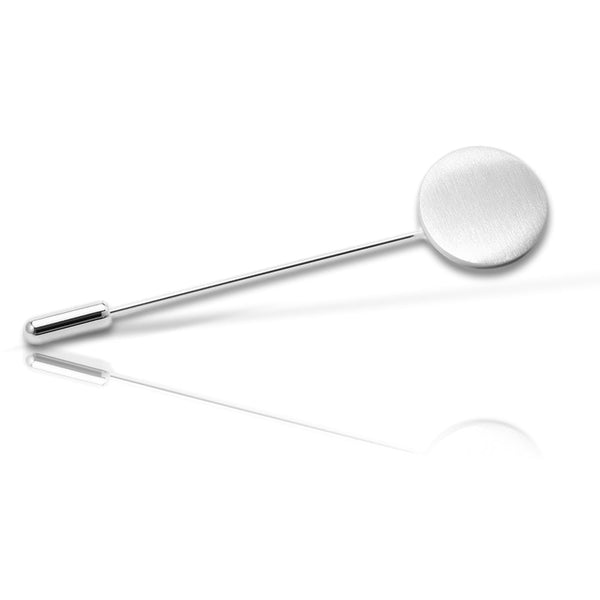 Reversspeld Mat Rond met Logogravure- Zilverkleurig