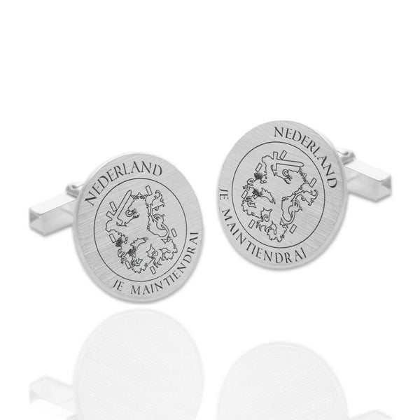 Zilveren Manchetknopen - Nederlandse Leeuw - 925/1000 Zilver