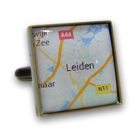 Manchetknopen Google Maps Leiden