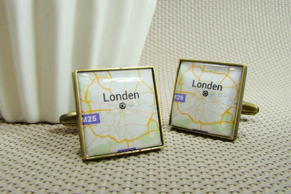 Manchetknopen Google Maps Londen