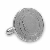 Manchetknopen gemaakt van 1 Eurocent Koning Albert België *** 1999