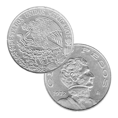 Zilveren Sleutelhanger met Cinco pesos Mexico