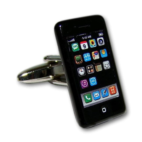 Manchetknopen Smartphone zwart