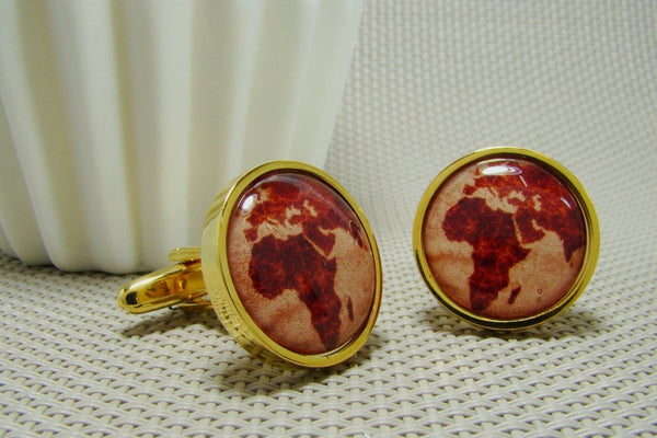 Manchetknopen Moeder Aarde Bruin