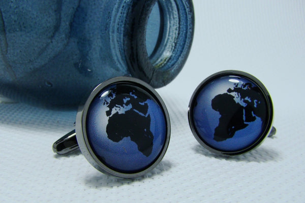 Manchetknopen Moeder Aarde Blauw