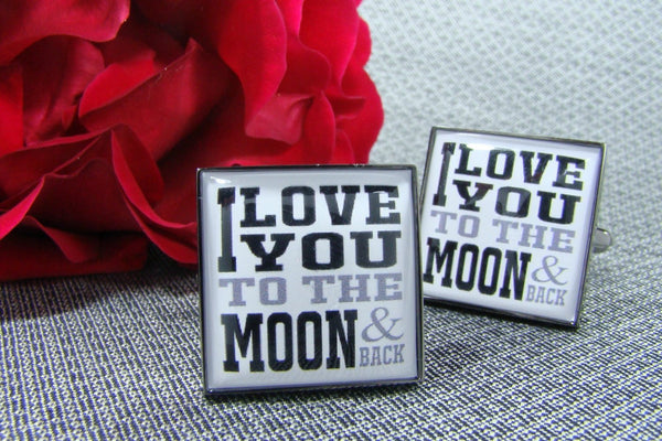 Manchetknopen I Love You to the moon & back