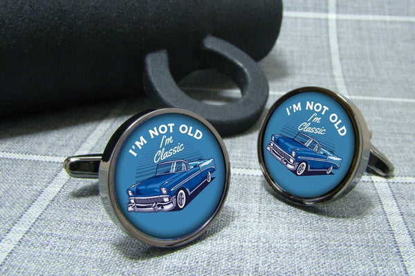 Manchetknopen I'm not old - I'm Classic Blauw