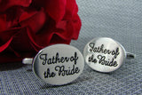 Manchetknopen Father Of The Bride mat staal