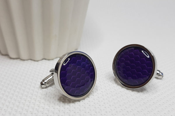 Manchetknopen Paars Waves