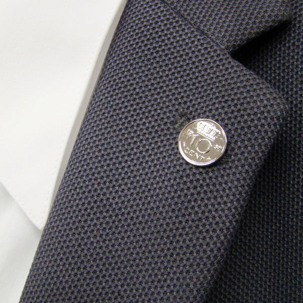 Reversspeld gemaakt van originele munt Dubbeltje (Jaartal naar keuze)