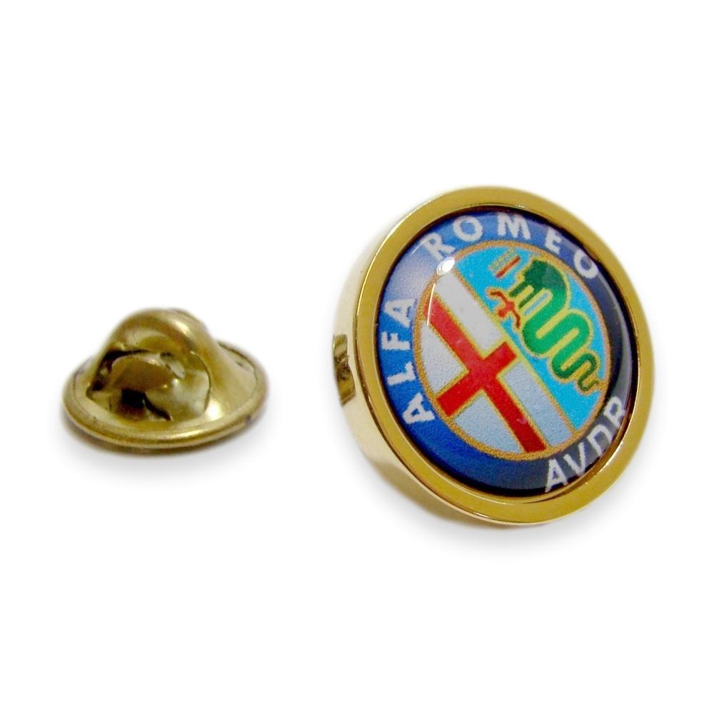 Revers pin met uw eigen logo - Rond Goudkleurig | Manchetknopen.com