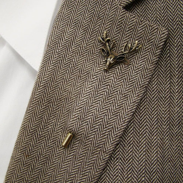 Reversspeld Hert donker goudkleurig