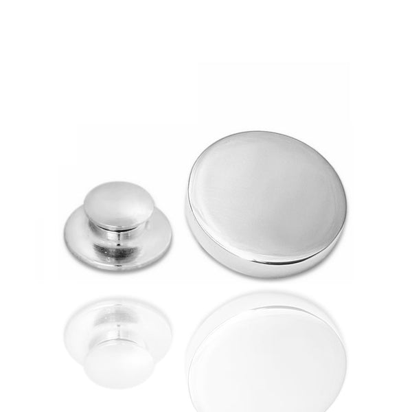 Revers Pin Glans Rond met Logogravure - Zilverkleurig