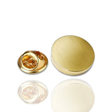 Gouden Revers Pin Mat met Logo - 14K Geelgoud
