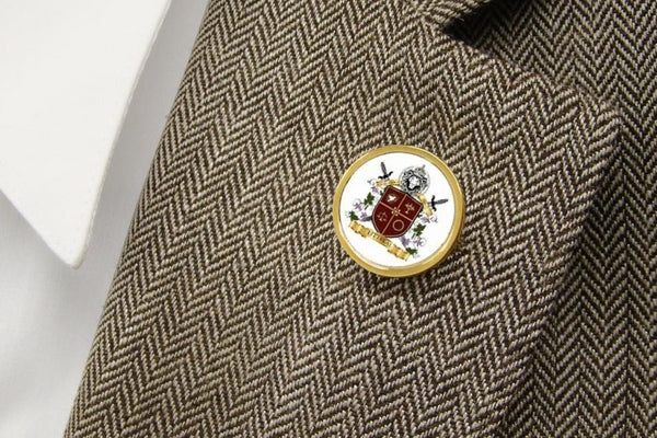 Revers pin met uw eigen logo - Rond Goudkleurig | Manchetknopen.com