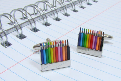 Manchetknopen 12 potloden in kleur