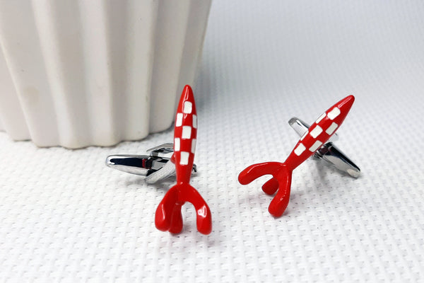 Manchetknopen Rode Raket - Kuifje
