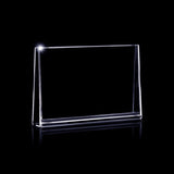 Glasgeschenk Rechthoek horizontaal schuin - 80x60x24/12 mm - met gravure naar keuze