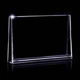 Glasgeschenk Rechthoek horizontaal schuin - 105x80x30/15 mm - met gravure naar keuze