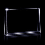 Glasgeschenk Rechthoek horizontaal schuin - 105x80x30/15 mm - inclusief gravure naar keuze