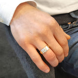 Ring 14 Karaat Geelgoud diamant 0.005 ct.