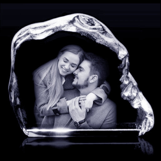 Glasgeschenk Rock - 120x120x30 mm - met gravure naar keuze